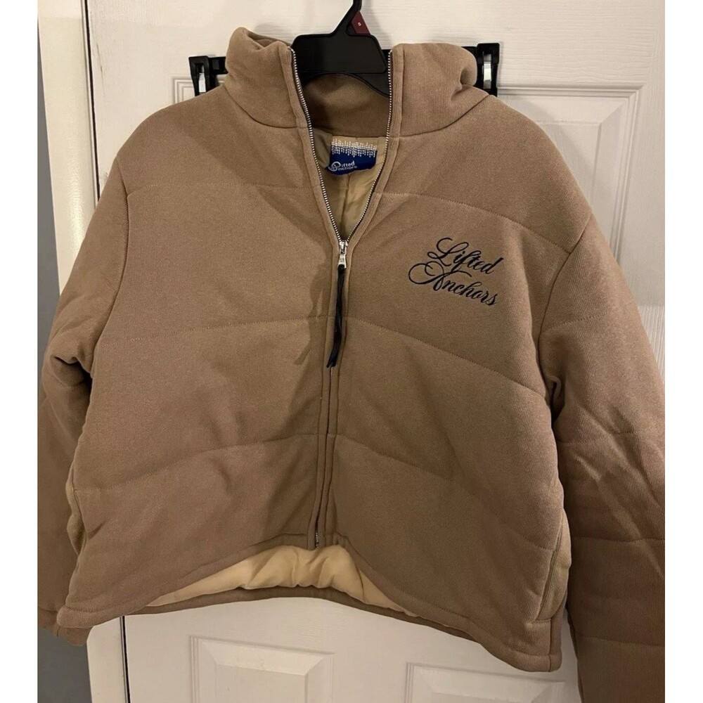 Lifted Anchors Modular knitted Puffer  Jacket New Sz L Color Camel.  LA001